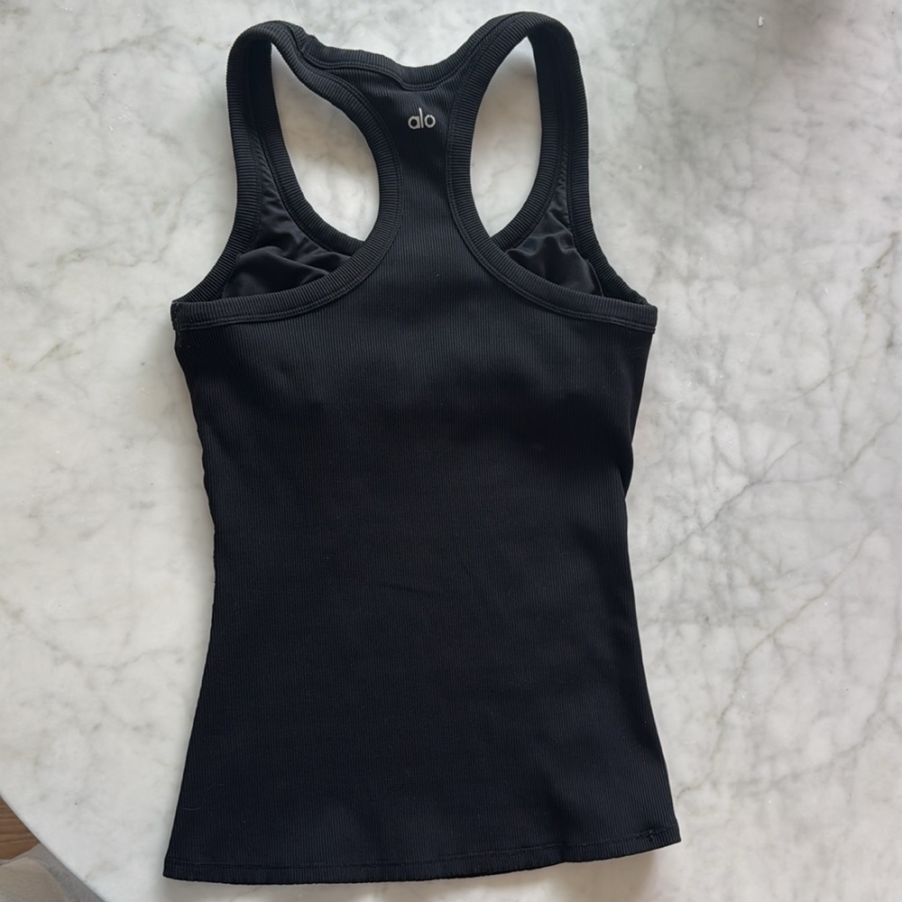 Black Racerback Tank Top - Picture 2 of 4